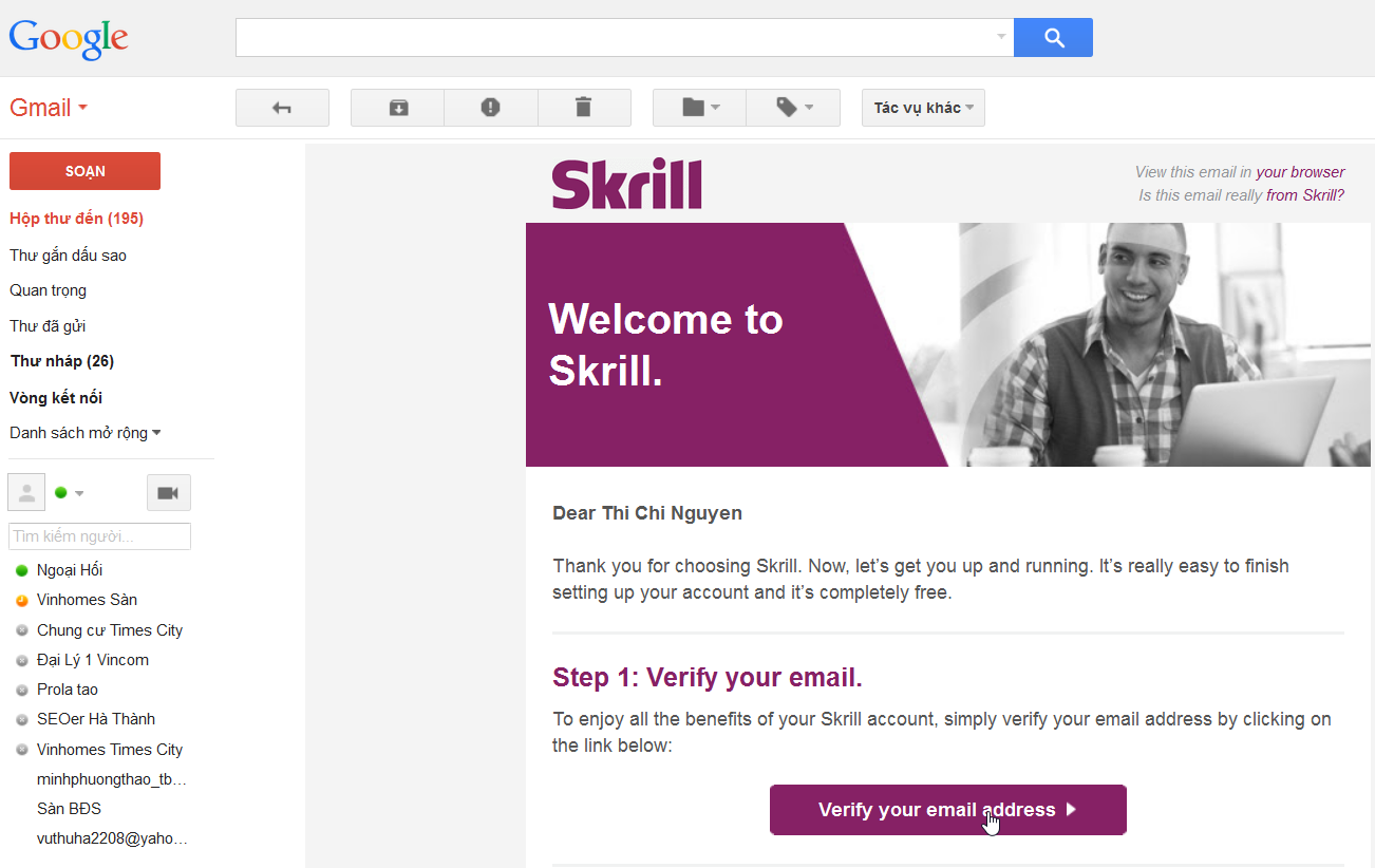 cách tạo ví Skrill Moneybookers
